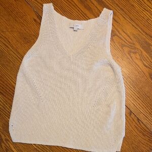 LOFT Beige Sleeveless Knit Top